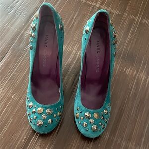 Marc Jacobs Turquoise Studded Heels size 36 1/2